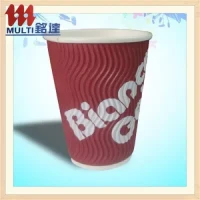 Disposable Hot Coffee Cup with Lid Handle
